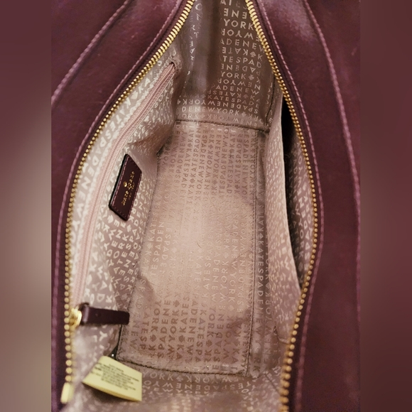 Medium Sized Dark Purple Kate Spade Purse - Picture 4 of 4